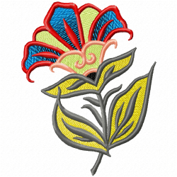 Flowers And Tree Embroidery Design 6